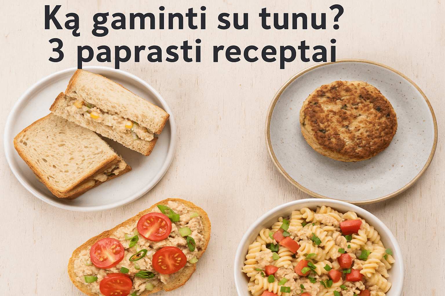 Ką gaminti su tunu? 3 paprasti receptai