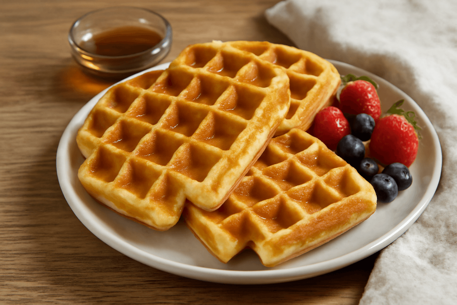 Belgiški vafliai pusryčiams – kvapnūs ir traškūs