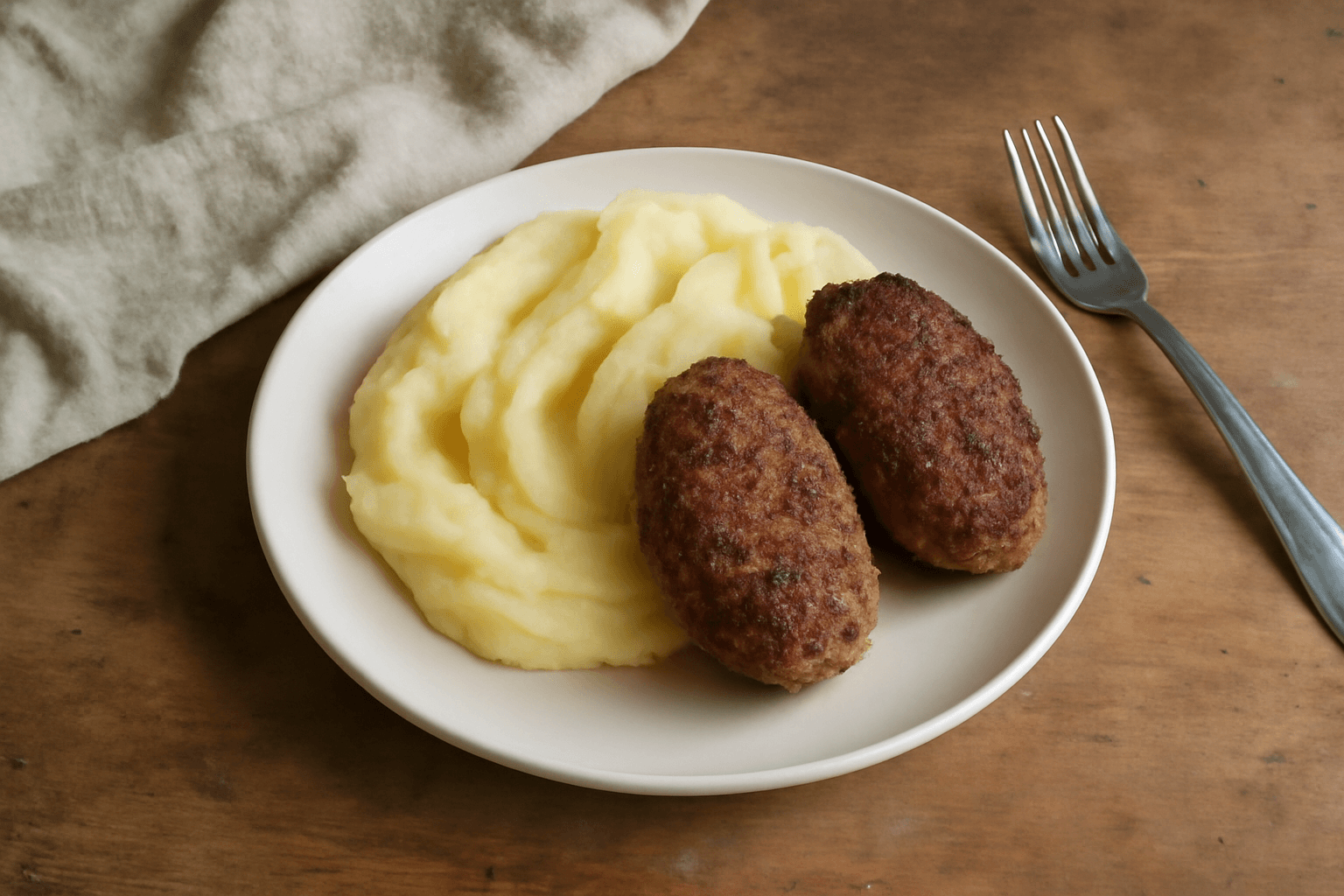Kaimiški kotletai su bulvių koše – šeimos pietų klasika