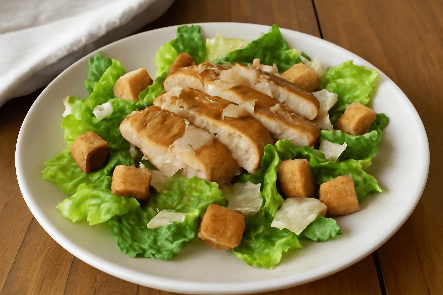 Klasikinės Cezario salotos su naminiu padažu