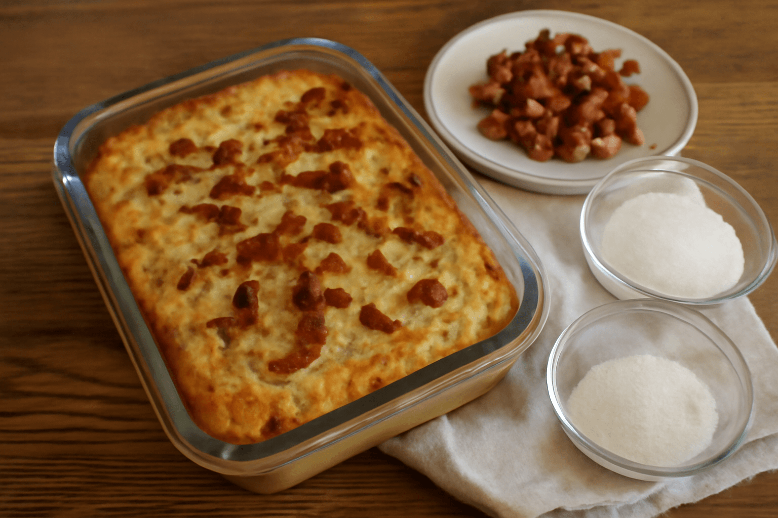 Minkštas kugelis su spirgučiais – tikras lietuviškas skonis