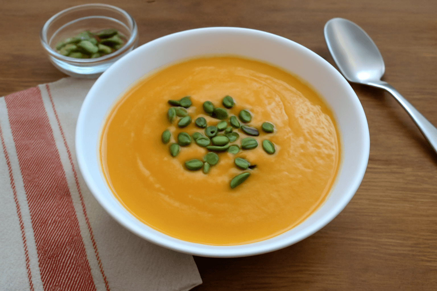 Moliūgų sriuba su grietinėle – rudens vakaro jaukumui