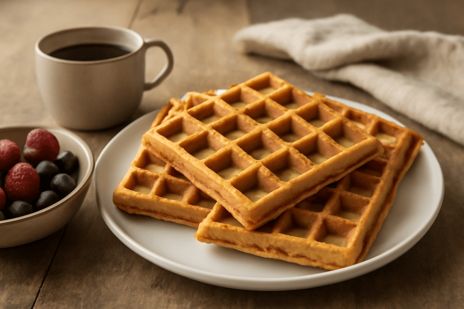 Naminiai vafliai sekmadienio rytui – be papildomo cukraus