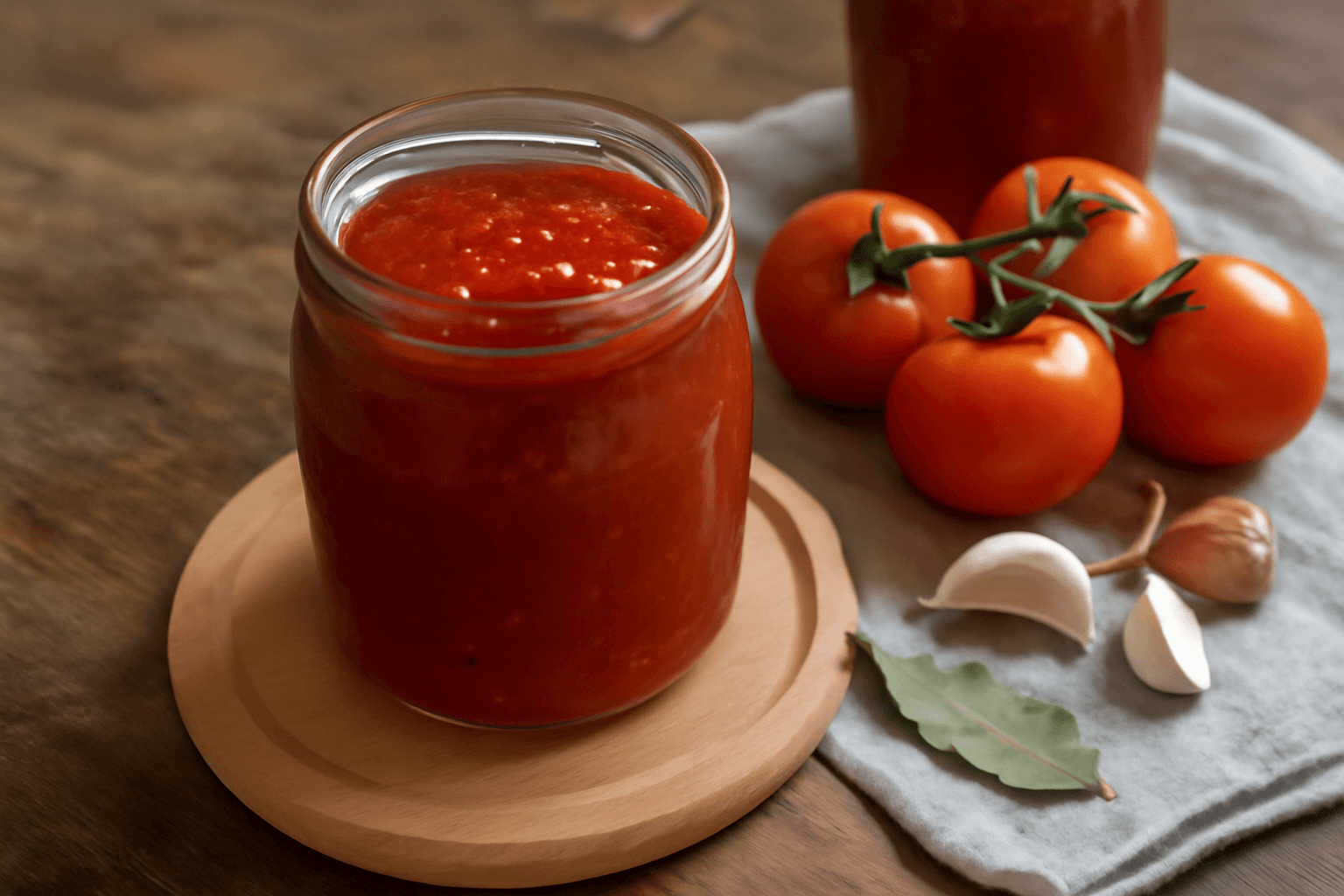 Naminis pomidorų padažas žiemai – be konservantų