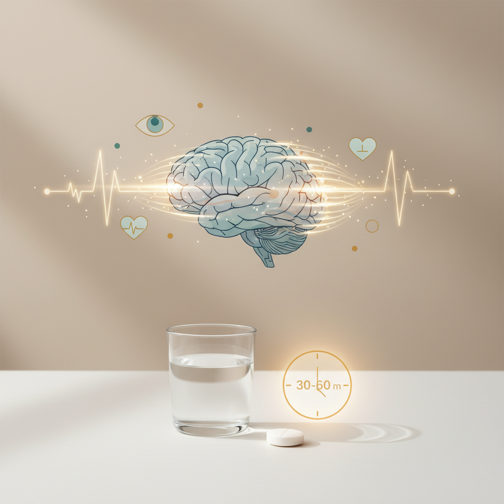 Per kiek laiko pradeda veikti bromazepamas ir nuo ko tai priklauso