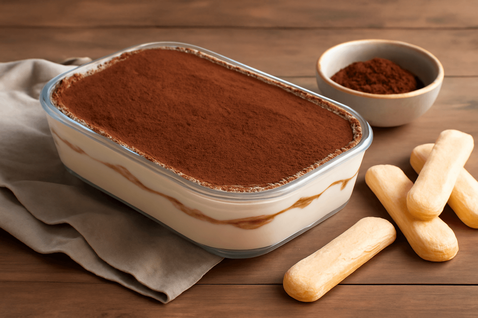 Tiramisu be kiaušinių – švelnus ir gaivus