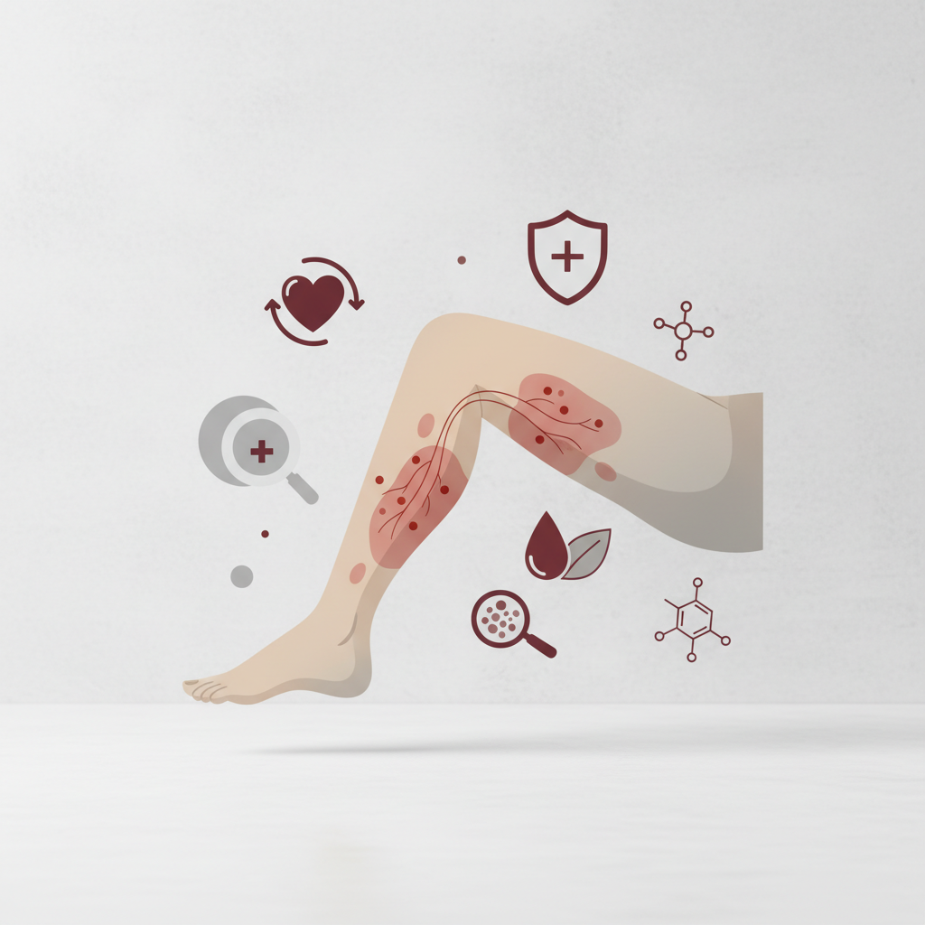 Raudonos dėmės ant kojų: kada tai rimtos ligos ženklas?